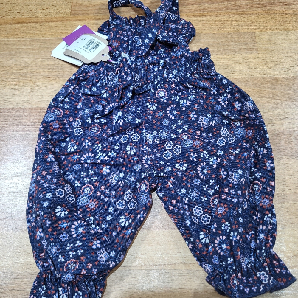 Nwt Baby Girl 3 Months Navy Floral Kids One Piece Overall Romper The New Society